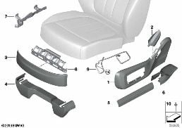 SEAT, REAR, SEAT TRIMS diagram for BMW X7 G07 40dX