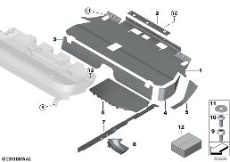 Pancéřování podlahy vzadu diagram for BMW X5 G05 M50iX