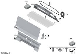 Pancéřování přepážka diagram for BMW X5 G05 M50iX