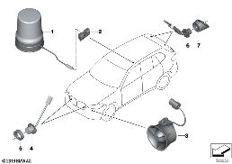 FLASH SIGNALLING LIGHT diagram for BMW X5 G05 LCI M60iX
