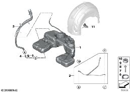 FUEL TANK/MOUNTING PARTS diagram for BMW X5 G05 M50iX