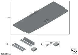 CARGO COVER diagram for BMW X5 G05 LCI M60iX
