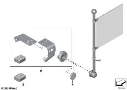 FLAG HOLDER diagram for BMW X5 G05 M50dX