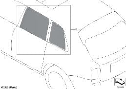 Reequipamento, cortinas traseira diagram for BMW Rolls-Royce Cullinan RR31 Cullinan