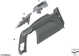 TRUNK TRIM PANEL diagram for BMW X5 G05 LCI M60iX