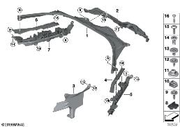 MOUNTING PARTS, ENGINE COMPARTMENT diagram for BMW 3 Series G21 Touring LCI 320d