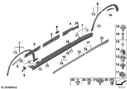 M COVER FOR ROCKER PANEL / WHEEL ARCH diagram for BMW X1 F48 LCI 16d