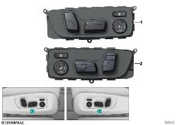 SWITCH, POWER SEAT, FRONT PASSENGER diagram for BMW X5 M F95 X5 M