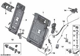 SEAT, REAR, SEAT FRAME diagram for BMW X3 G01 LCI M40iX