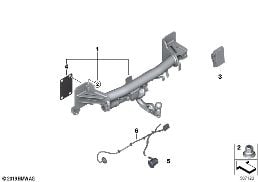 Tažné zařízení verze pro USA diagram for BMW X6 G06 LCI 30dX