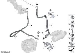 Marş kablosu / Jeneratör kablosu diagram for BMW 5 Series F90 M5 LCI M5 CS