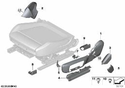 SEAT, FRONT, SEAT TRIM COVERS, ELECTRIC diagram for BMW 3 Series G28 Sedan 320Li