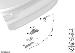 TAILGATE CLOSING SYSTEM diagram for BMW 2 Series F44 Gran Coupé 220iX