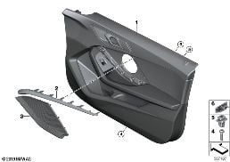 DOOR TRIM PANEL, FRONT diagram for BMW 2 Series F44 Gran Coupé 220iX