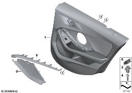 DOOR TRIM, REAR diagram for BMW 2 Series F44 Gran Coupé 220iX