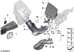 AIR DUCT diagram for BMW 6 Series G32 GT 630i