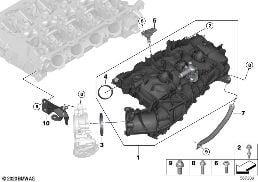 Impianto d'aspirazione diagram for BMW 5 Series G30 LCI 520i