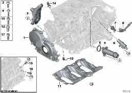 ENGINE BLOCK MOUNTING PARTS diagram for BMW 2 Series F45 Active Tourer LCI 216d
