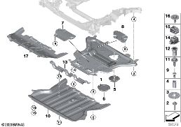 FRONT SUBFRAME, AWD, SKID PLATE