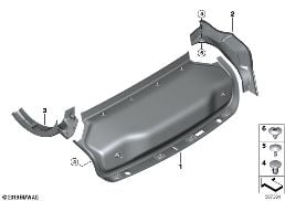 TRUNK LID TRIM PANEL diagram for BMW 8 Series F93 M8 Gran Coupe M8