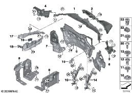 发动机室安装件 diagram for BMW X5 G05 40iX