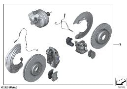 SET OF M PERFORMANCE BRAKES FRONT/REAR diagram for BMW 3 Series G20 Sedan 320i