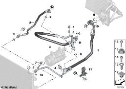 製冷劑導管 diagram for BMW X3 G01 LCI 18d