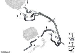 Circ.liquido raffredd.sist.alto voltag. diagram for BMW 5 Series G30 LCI 520i