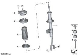 Pata tel.del.piezas ad.tracción trasera diagram for BMW 5 Series G30 LCI 520i