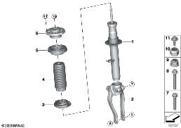 SPR.STRUT FR.INSTALL.PARTS AWD