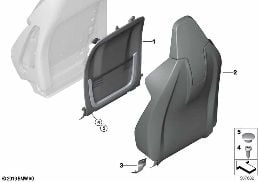 SEAT, FRONT, BACKREST TRIM COVERS diagram for BMW 3 Series G20 Sedan 330dX