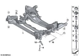 Soporte eje delant. 4 ruedas diagram for BMW 4 Series G26 Gran Coupé 430iX