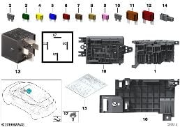 POWER DISTRIBUTION BOX diagram for BMW 2 Series F46 Gran Tourer LCI 216d