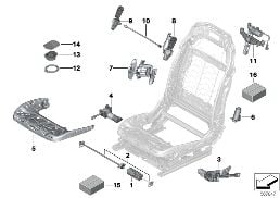 SEAT, FRONT, ELECTRICAL AND MOTORS diagram for BMW 7 Series F02 LCI 740LdX