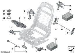 SEAT, FRONT, ELECTRICAL AND MOTORS