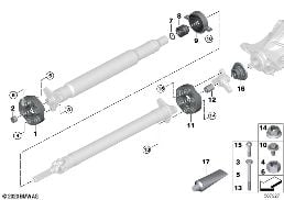 DRIVE SHAFT, SINGLE COMPONENTS diagram for BMW 3 Series G20 Sedan LCI M340i