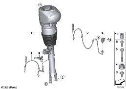Jambe de suspension d'air AV diagram for BMW Rolls-Royce Phantom RR11 Phantom