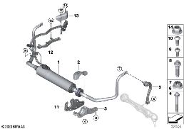 Barre antiroulis avant / Dynamic Drive diagram for BMW Rolls-Royce Phantom RR11 Phantom