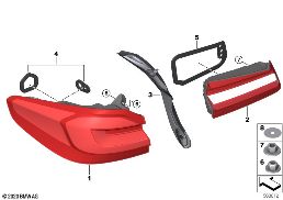 Arka lamba diagram for BMW 5 Series F90 M5 LCI M5 CS