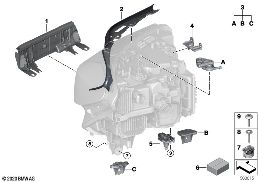 SINGLE COMPONENTS FOR HEADLIGHT diagram for BMW 6 Series G32 GT LCI 630d