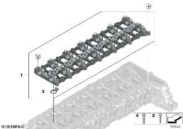 CYLINDER HEAD/INTERMEDIATE HOUSING diagram for BMW 4 Series G26 Gran Coupé 430dX