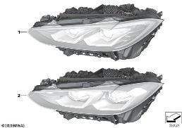 HEADLIGHT diagram for BMW 4 Series G26 Gran Coupé 430i