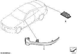 AUXILIARY TURN SIGNAL LAMP/S OUTER diagram for BMW 4 Series G26 Gran Coupé 430i
