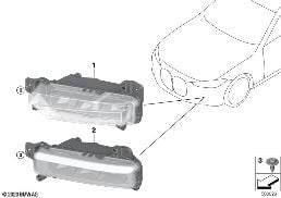 前雾灯 diagram for BMW 4 Series G23 敞篷车 M440i