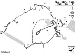 COOLANT CIRCUIT HIGH-VOLT.BATTERY UNIT diagram for BMW 4 Series G22 Coupé 430dX