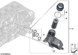 LUBRICATION SYSTEM-OIL FILTER diagram for BMW 4 Series G26 Gran Coupé 430dX