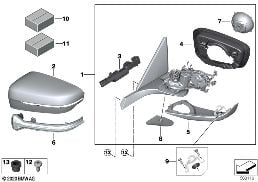 EXTERIOR REAR VIEW MIRROR (S346A)