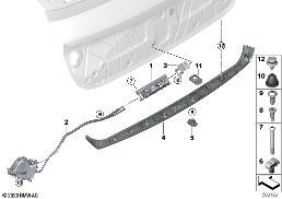 TAILGATE CLOSING SYSTEM diagram for BMW X6 M F96 X6 M