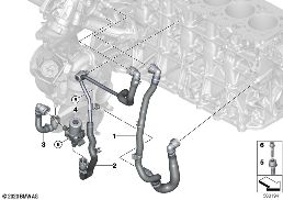 Sistema de refrigeração-turbocompressor diagram for BMW 3 Series G20 Berlina LCI M340dX