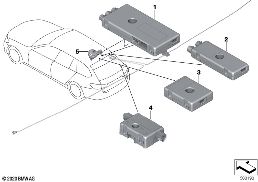 Componentes sistemas de antena diagram for BMW 5 Series G31 Touring 530i